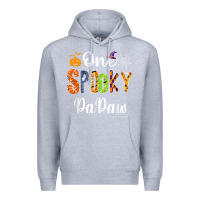 Heather Grey grandpa family halloween matching shirts, one spooky papaw t shirt Premium Hoodie - maiPhamDesign
