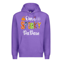 Purple grandpa family halloween matching shirts, one spooky papaw t shirt Premium Hoodie - maiPhamDesign