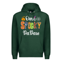 Sports Green grandpa family halloween matching shirts, one spooky papaw t shirt Premium Hoodie - maiPhamDesign