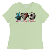 Matcha Peace love Soccer Ladies Tee - HowdyJamesFarm