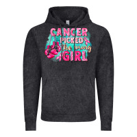 Vintage Black Cancer picked the wrong girl Breast Cancer Vintage Hoodie - FaDigitalArtStudio