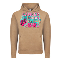 Vintage Coffee Cancer picked the wrong girl Breast Cancer Vintage Hoodie - FaDigitalArtStudio