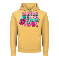 Vintage Mustard Cancer picked the wrong girl Breast Cancer Vintage Hoodie - FaDigitalArtStudio