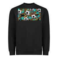 Western Leopard Camouflage Turquoise Soccer Licence Plate Template Heavyweight Sweatshirt | Teevron