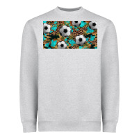 Heather Grey western leopard camouflage turquoise soccer licence plate template Heavyweight Sweatshirt - Artiststas