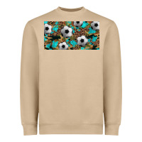 Mushroom western leopard camouflage turquoise soccer licence plate template Heavyweight Sweatshirt - Artiststas