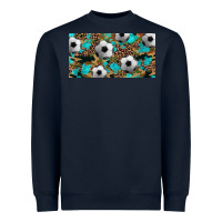 Navy western leopard camouflage turquoise soccer licence plate template Heavyweight Sweatshirt - Artiststas
