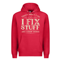 Cardinal that's what i do i fix stuff and i know things funny saying t shirt Premium Hoodie - maiPhamDesign