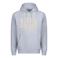 Heather Grey that's what i do i fix stuff and i know things funny saying t shirt Premium Hoodie - maiPhamDesign