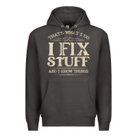 Smoke that's what i do i fix stuff and i know things funny saying t shirt Premium Hoodie - maiPhamDesign