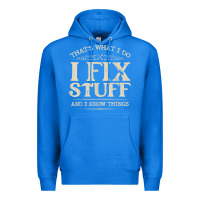 True Royal that's what i do i fix stuff and i know things funny saying t shirt Premium Hoodie - maiPhamDesign