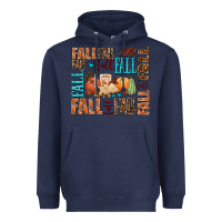 Navy fall fall  amd pumpkins Heavyweight Hoodie - AdoDesignShop