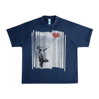 Navy banksy balloon girl cute Urban Heavy Tee - maiPhamDesign