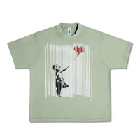 Oil Green banksy balloon girl cute Urban Heavy Tee - maiPhamDesign