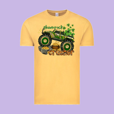 Shamrock Crusher St. Patrick's Day Vintage Tee Designed By Howdyjamesfarm