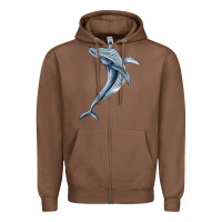 Chestnut humpback whale jumping Zipper Hoodie - BarkalooDesign