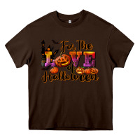 Chocolate Brown For The Love Of Halloween Heavy Core Tee - RanaPortraitStore