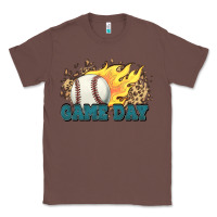 Chestnut game day baseball leopard flames fireball Classic Tee - HowdyJamesFarm