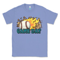 Colony Blue game day baseball leopard flames fireball Classic Tee - HowdyJamesFarm