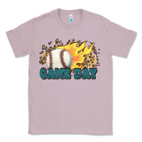 Lilac game day baseball leopard flames fireball Classic Tee - HowdyJamesFarm