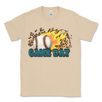 Mushroom game day baseball leopard flames fireball Classic Tee - HowdyJamesFarm