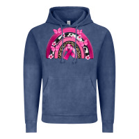 Vintage Denim Breast Cancer rainbow Vintage Hoodie - FaDigitalArtStudio