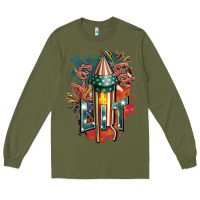 Army Green Let's get lit Long Sleeve Tee - FaDigitalArtStudio