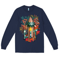 Navy Let's get lit Long Sleeve Tee - FaDigitalArtStudio