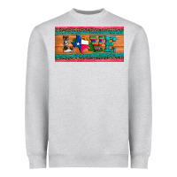 Heather Grey love texas sunflowers cactus cowhide license plate Heavyweight Sweatshirt - Artiststas