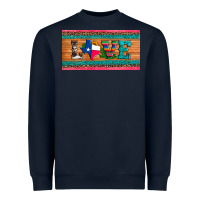 Navy love texas sunflowers cactus cowhide license plate Heavyweight Sweatshirt - Artiststas