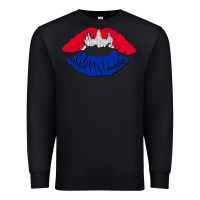 Black cambodian flag lips Premium Sweatshirt - AdoDesignShop