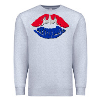 Heather Grey cambodian flag lips Premium Sweatshirt - AdoDesignShop