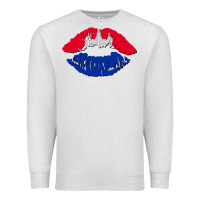 Oatmeal Heather cambodian flag lips Premium Sweatshirt - AdoDesignShop