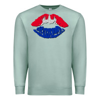 Seafoam cambodian flag lips Premium Sweatshirt - AdoDesignShop