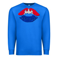 True Royal cambodian flag lips Premium Sweatshirt - AdoDesignShop
