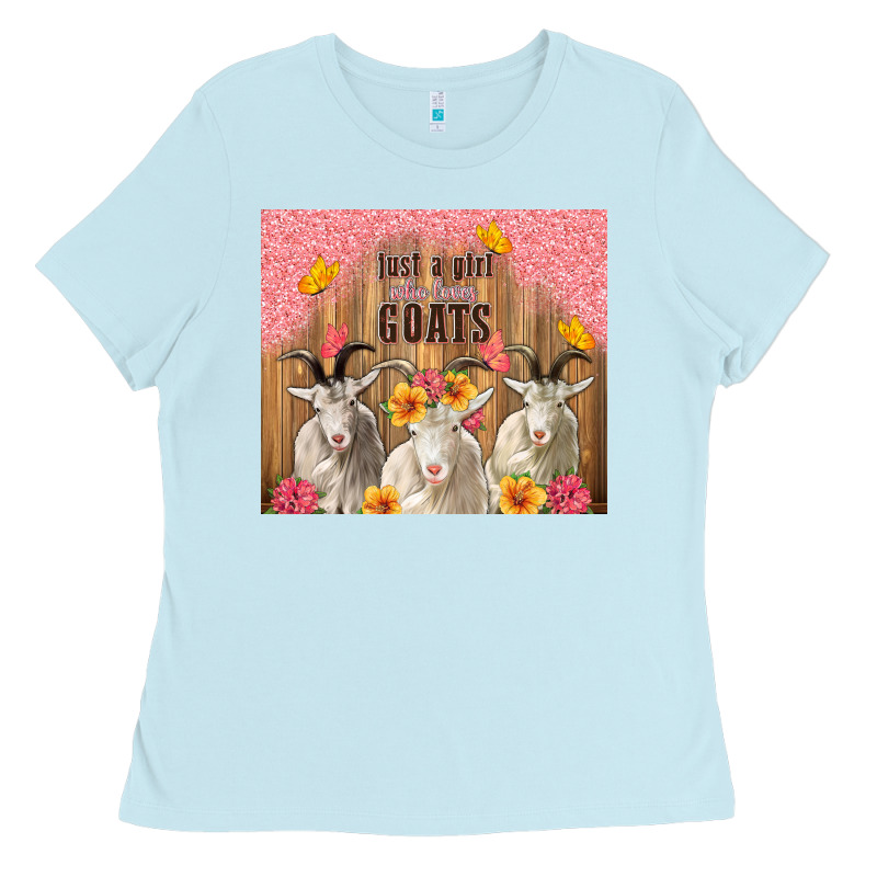 Just A Girl Who Loves Goats Tumbler Ladies Tee by TumblerDesignByShophia | Teevron