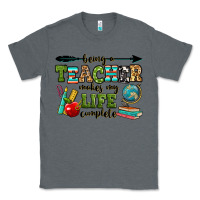 Charcoal Heather being a teacher makes my life complete Classic Tee - RanaPortraitStore