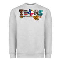 Heather Grey texas with arrow and sunflowers Heavyweight Sweatshirt - Artiststas