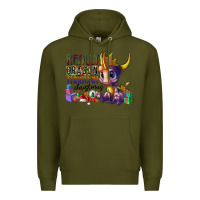 Army Green real dragon through christmas Premium Hoodie - CowhideDigitalArt