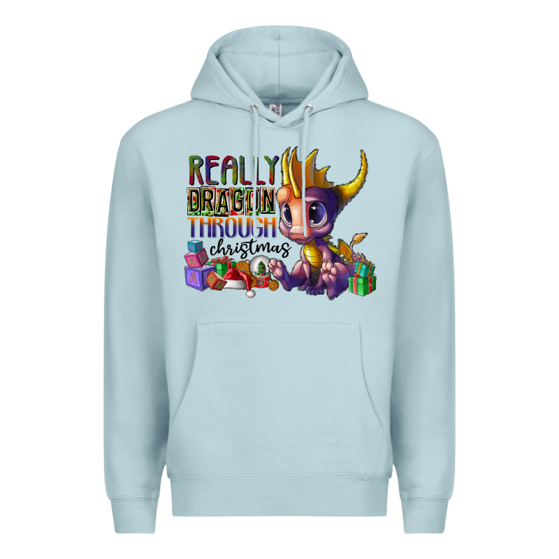 Real Dragon Through Christmas Premium Hoodie by CowhideDigitalArt | Teevron