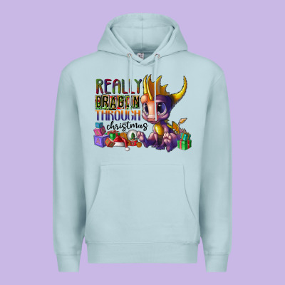 Real Dragon Through Christmas Premium Hoodie Designed By Cowhidedigitalart