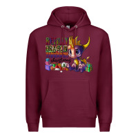 Burgundy real dragon through christmas Premium Hoodie - CowhideDigitalArt