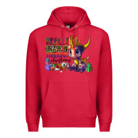 Cardinal real dragon through christmas Premium Hoodie - CowhideDigitalArt