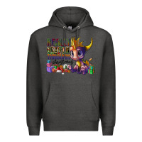 Charcoal Heather real dragon through christmas Premium Hoodie - CowhideDigitalArt
