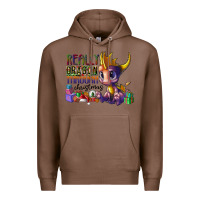 Chestnut real dragon through christmas Premium Hoodie - CowhideDigitalArt
