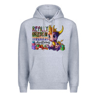 Heather Grey real dragon through christmas Premium Hoodie - CowhideDigitalArt