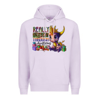 Lilac real dragon through christmas Premium Hoodie - CowhideDigitalArt