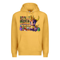 Mustard real dragon through christmas Premium Hoodie - CowhideDigitalArt