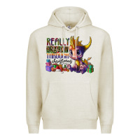 Oatmeal Heather real dragon through christmas Premium Hoodie - CowhideDigitalArt
