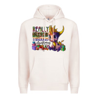Pale Pink real dragon through christmas Premium Hoodie - CowhideDigitalArt